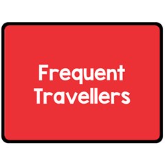 Frequent Travellers Red Double Sided Fleece Blanket (large) 