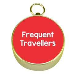 Frequent Travellers Red Gold Compasses by Mariart