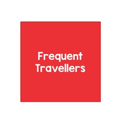 Frequent Travellers Red Satin Bandana Scarf