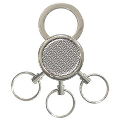 Capsul Another Grey Diamond Metal Texture 3-ring Key Chains by Mariart