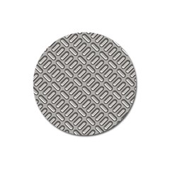 Capsul Another Grey Diamond Metal Texture Magnet 3  (round) by Mariart