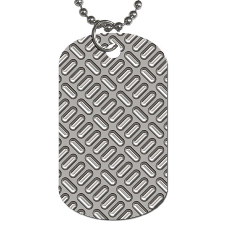 Capsul Another Grey Diamond Metal Texture Dog Tag (One Side)