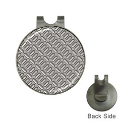 Capsul Another Grey Diamond Metal Texture Hat Clips With Golf Markers by Mariart