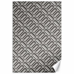 Capsul Another Grey Diamond Metal Texture Canvas 12  X 18   by Mariart