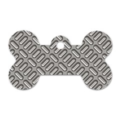 Capsul Another Grey Diamond Metal Texture Dog Tag Bone (one Side) by Mariart