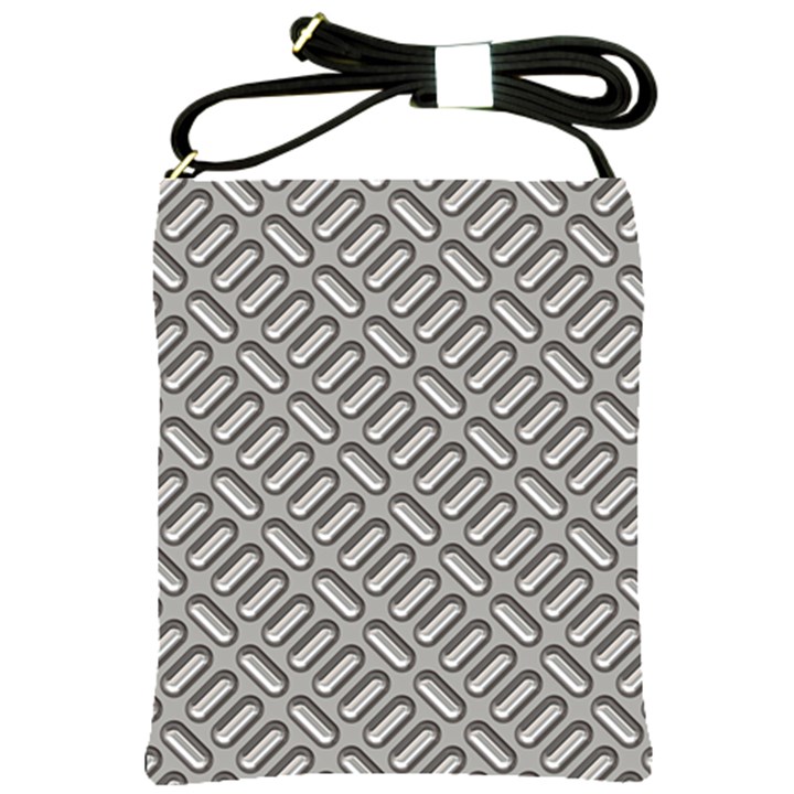 Capsul Another Grey Diamond Metal Texture Shoulder Sling Bags