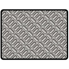 Capsul Another Grey Diamond Metal Texture Fleece Blanket (large)  by Mariart