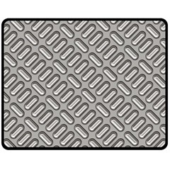 Capsul Another Grey Diamond Metal Texture Fleece Blanket (medium)  by Mariart