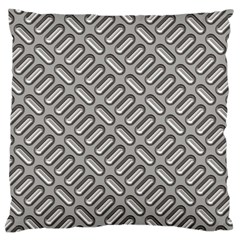 Capsul Another Grey Diamond Metal Texture Large Cushion Case (one Side)