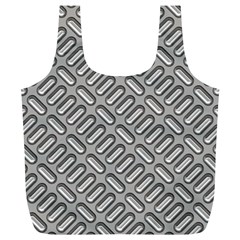 Capsul Another Grey Diamond Metal Texture Full Print Recycle Bags (l)  by Mariart