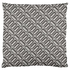 Capsul Another Grey Diamond Metal Texture Large Flano Cushion Case (one Side) by Mariart