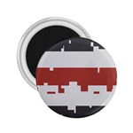 Girl Flags Plaid Red Black 2.25  Magnets Front