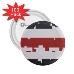 Girl Flags Plaid Red Black 2 25  Buttons (100 Pack) 