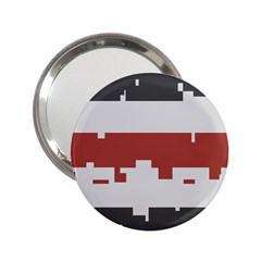 Girl Flags Plaid Red Black 2 25  Handbag Mirrors