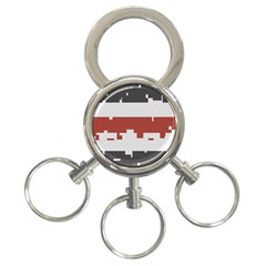 Girl Flags Plaid Red Black 3-ring Key Chains