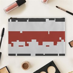 Girl Flags Plaid Red Black Cosmetic Bag (large) 