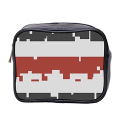 Girl Flags Plaid Red Black Mini Toiletries Bag 2-side by Mariart