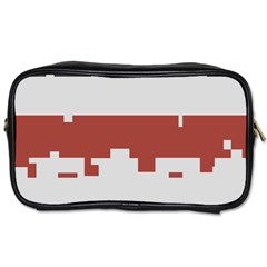 Girl Flags Plaid Red Black Toiletries Bags 2-side