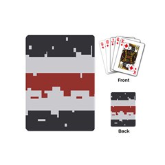 Girl Flags Plaid Red Black Playing Cards (mini)  by Mariart