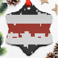 Girl Flags Plaid Red Black Snowflake Ornament (two Sides) by Mariart