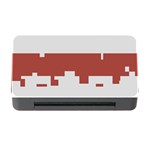 Girl Flags Plaid Red Black Memory Card Reader with CF Front