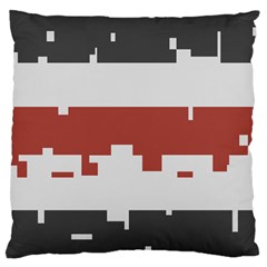 Girl Flags Plaid Red Black Large Cushion Case (one Side)