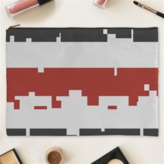 Girl Flags Plaid Red Black Cosmetic Bag (xxxl) 