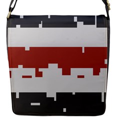 Girl Flags Plaid Red Black Flap Messenger Bag (s) by Mariart