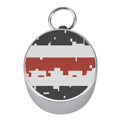 Girl Flags Plaid Red Black Mini Silver Compasses