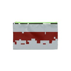 Girl Flags Plaid Red Black Cosmetic Bag (xs) by Mariart