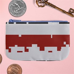 Girl Flags Plaid Red Black Large Coin Purse