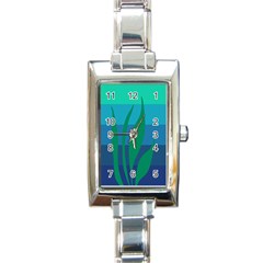 Gender Sea Flags Leaf Rectangle Italian Charm Watch