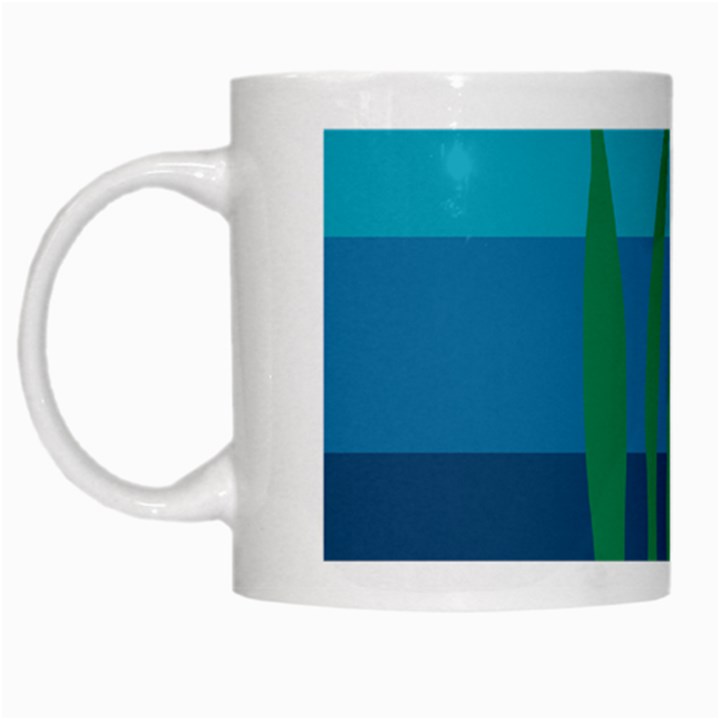 Gender Sea Flags Leaf White Mugs