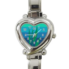 Gender Sea Flags Leaf Heart Italian Charm Watch by Mariart