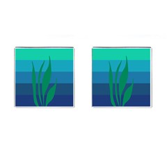 Gender Sea Flags Leaf Cufflinks (square) by Mariart