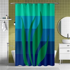 Gender Sea Flags Leaf Shower Curtain 48  X 72  (small)  by Mariart