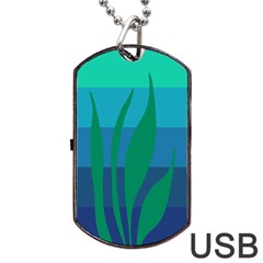 Gender Sea Flags Leaf Dog Tag Usb Flash (two Sides) by Mariart