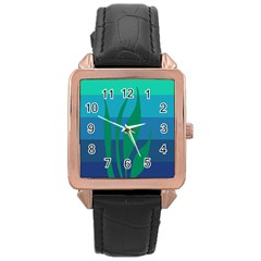 Gender Sea Flags Leaf Rose Gold Leather Watch  by Mariart