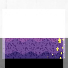 Glimragender Flags Wave Waves Chevron Purple Blue Star Yellow Space Rectangular Jigsaw Puzzl by Mariart