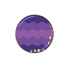 Glimragender Flags Wave Waves Chevron Purple Blue Star Yellow Space Hat Clip Ball Marker (4 Pack) by Mariart