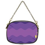 Glimragender Flags Wave Waves Chevron Purple Blue Star Yellow Space Chain Purses (Two Sides)  Front