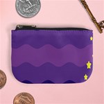 Glimragender Flags Wave Waves Chevron Purple Blue Star Yellow Space Mini Coin Purses Front