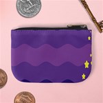 Glimragender Flags Wave Waves Chevron Purple Blue Star Yellow Space Mini Coin Purses Back