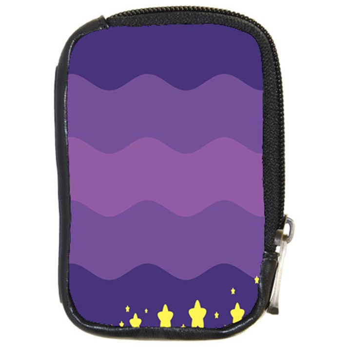 Glimragender Flags Wave Waves Chevron Purple Blue Star Yellow Space Compact Camera Cases