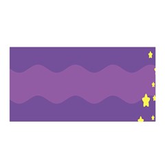 Glimragender Flags Wave Waves Chevron Purple Blue Star Yellow Space Satin Wrap by Mariart