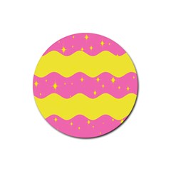 Glimra Gender Flags Star Space Rubber Round Coaster (4 Pack)  by Mariart