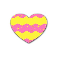 Glimra Gender Flags Star Space Rubber Coaster (heart)  by Mariart