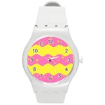 Glimra Gender Flags Star Space Round Plastic Sport Watch (M) Front