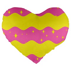 Glimra Gender Flags Star Space Large 19  Premium Heart Shape Cushions by Mariart