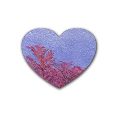 Fantasy Landscape Theme Poster Rubber Coaster (heart)  by dflcprints